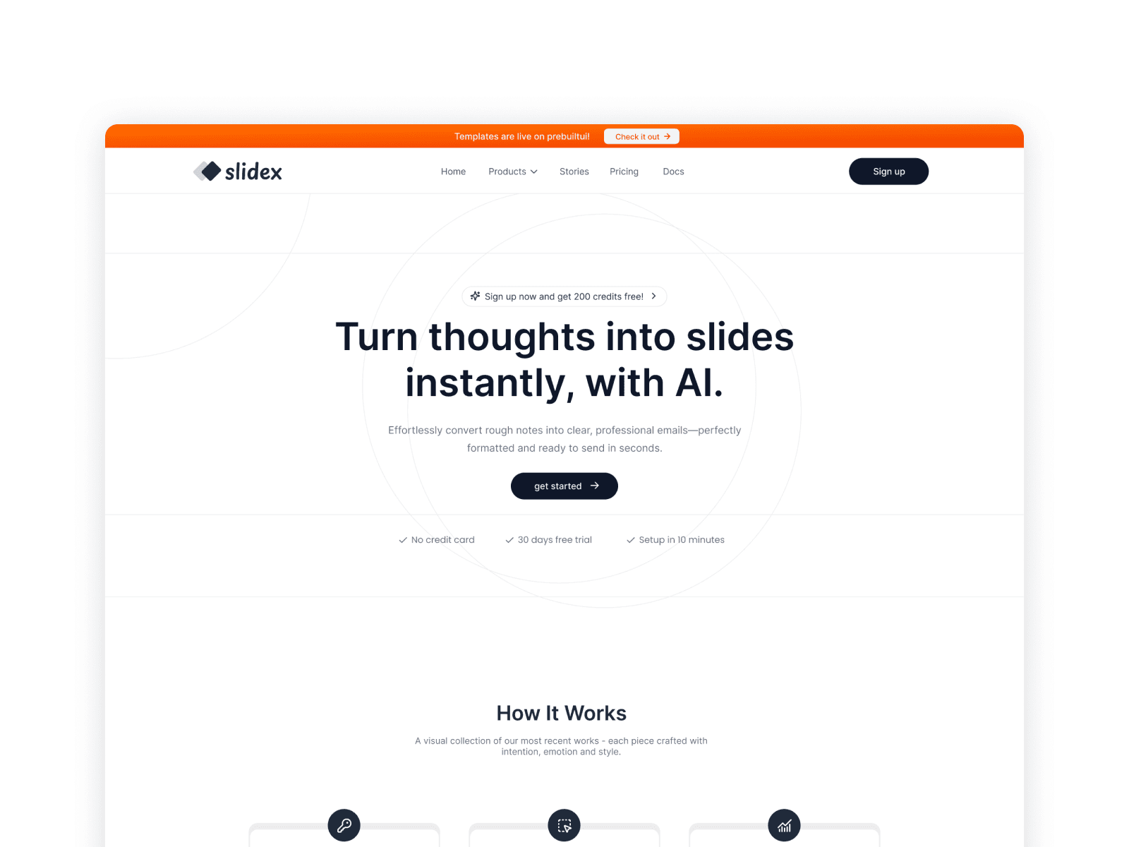 SlideX - React JS AI Presentation Template — Free React JS Template Preview